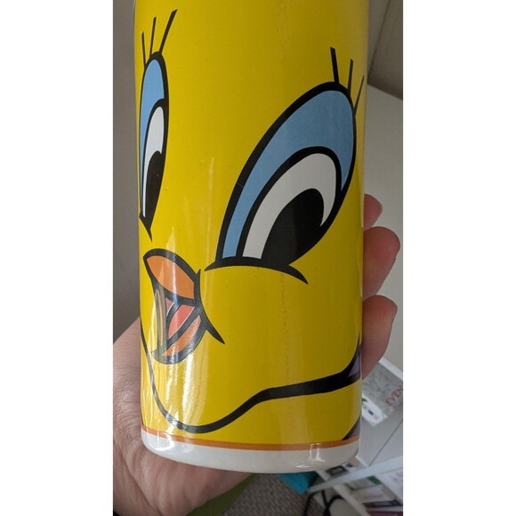 2000 Looney Tunes Tweety Bird Face Tall Gibson Coffee Mug Warner Bros Cup - Picture 9 of 11